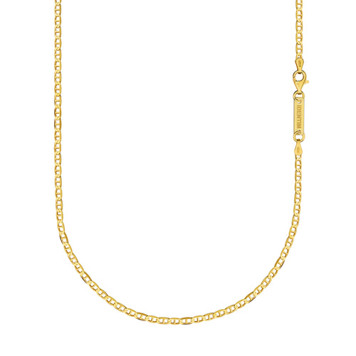 CURB CHAIN 925 SILVER 18 CARAT GOLD PLATED 2,80MM - IDENTIM®