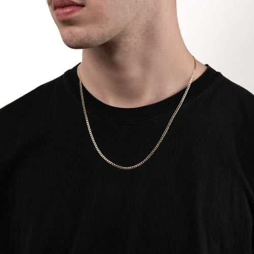 CURB CHAIN NECKLACE 2,60MM 333 GOLD - IDENTIM®