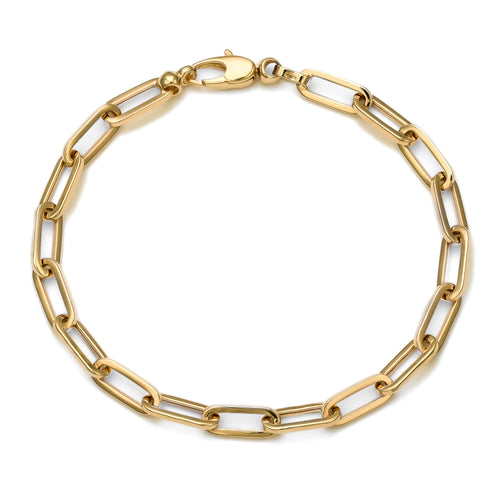 PAPERCLIP BRACELET GOLD BRACELET 4,50MM 585 GOLD - IDENTIM®