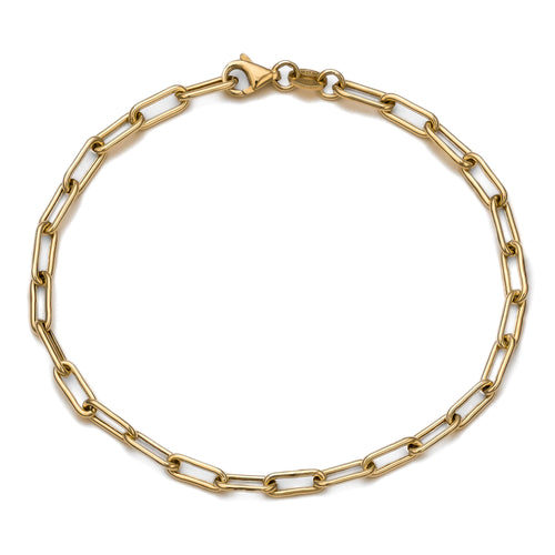 PAPERCLIP BRACELET GOLD BRACELET 3,50MM 585 GOLD - IDENTIM®