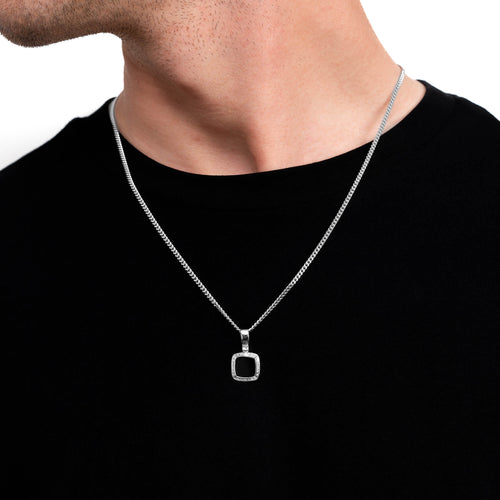 ART NOUVEAU NECKLACE 925 SILVER RHODIUM-PLATED - IDENTIM®