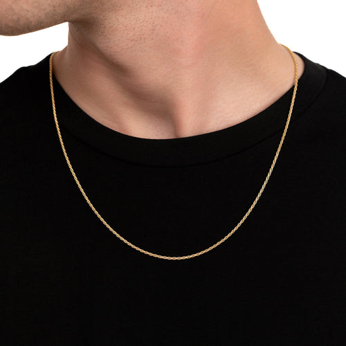 CORD CHAIN 925 SILVER 18 CARAT GOLD PLATED 2,00MM - IDENTIM®