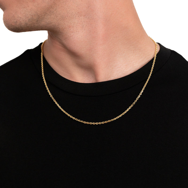 PEA CHAIN 925 SILVER 18 CARAT GOLD PLATED 2,80MM