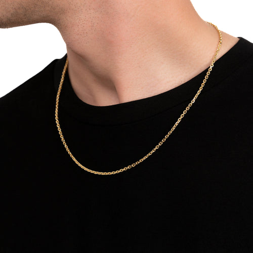 PEA CHAIN 925 SILVER 18 CARAT GOLD PLATED 2,80MM - IDENTIM®