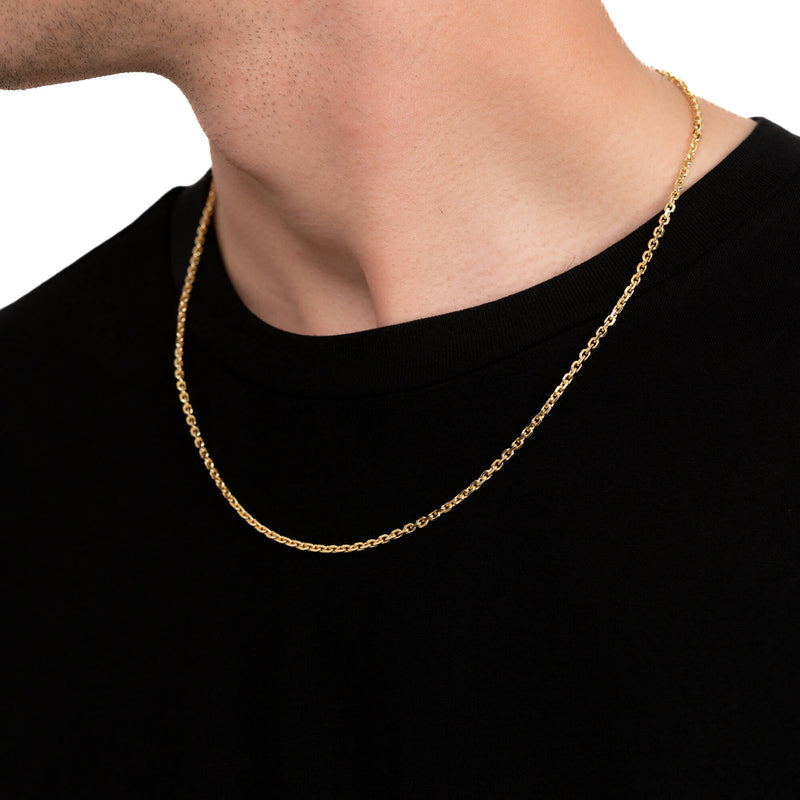 PEA CHAIN 925 SILVER 18 CARAT GOLD PLATED 2,80MM