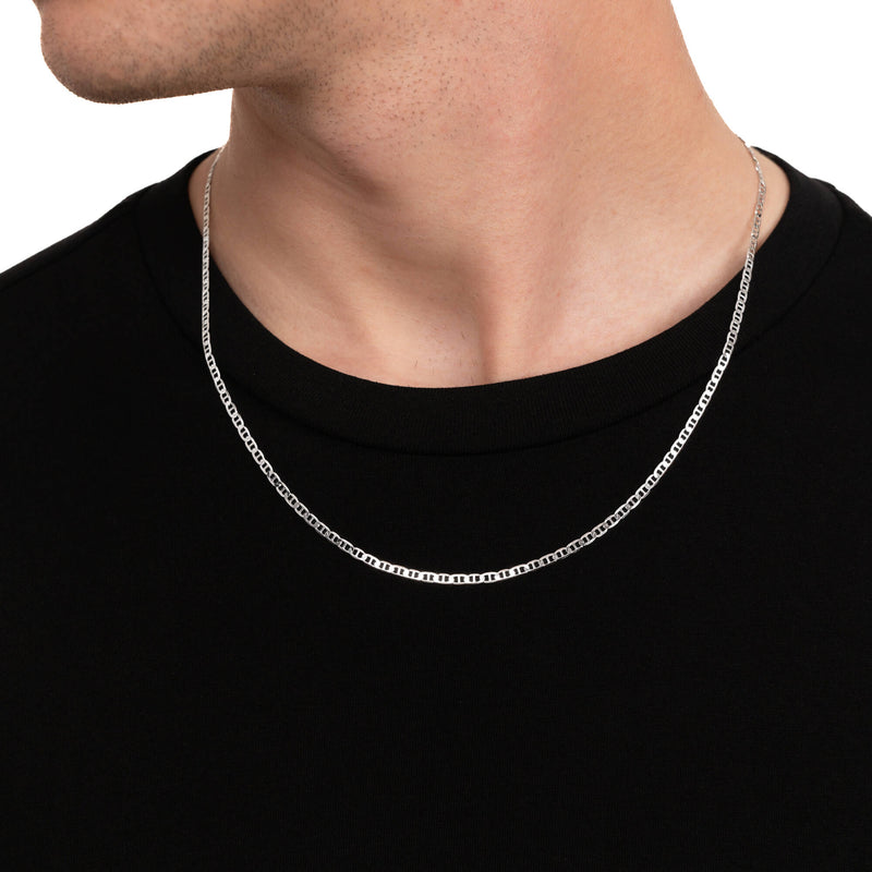 CURB CHAIN 925 SILVER RHODIUM-PLATED 2,80MM