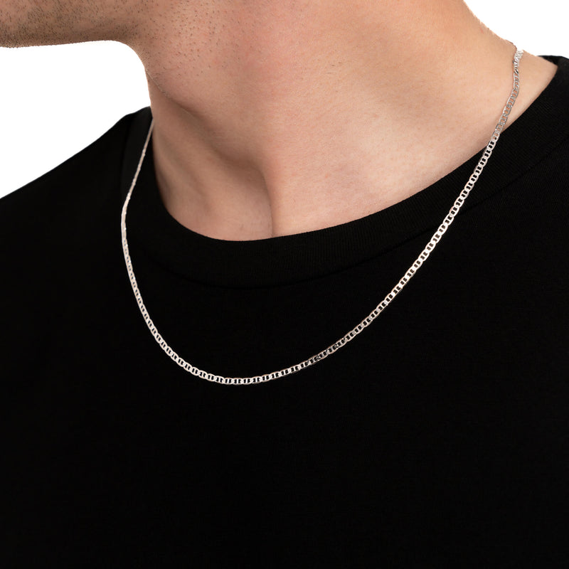 CURB CHAIN 925 SILVER RHODIUM-PLATED 2,80MM