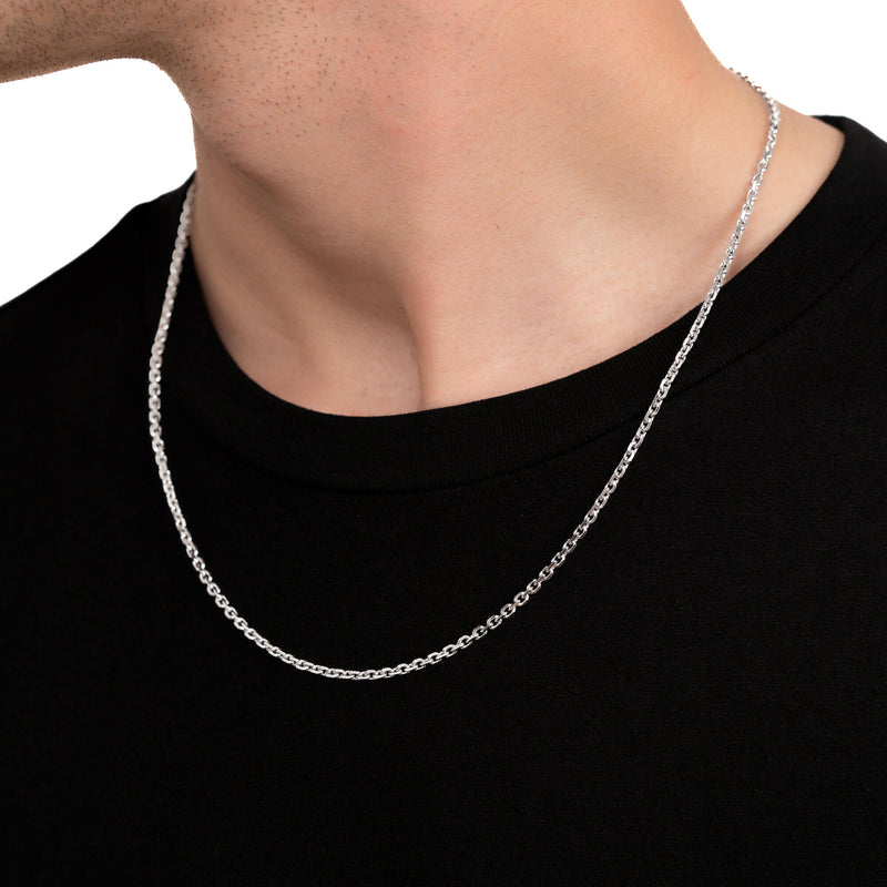 PEA CHAIN 925 SILVER RHODIUM PLATED 2,80MM
