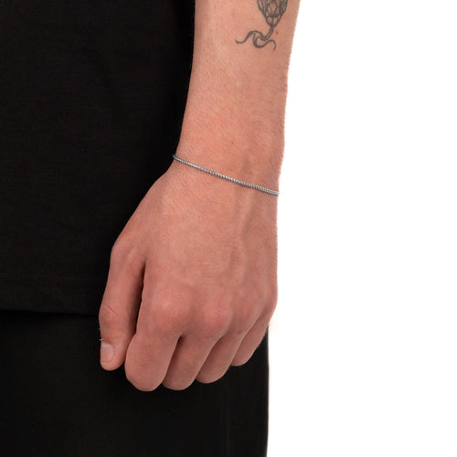FRANCOKETTE BRACELET 925 SILVER RHODIUM PLATED 1,60MM - IDENTIM®