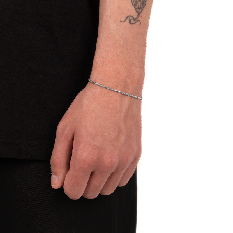 FRANCOKETTE BRACELET 925 SILVER RHODIUM PLATED 1,60MM