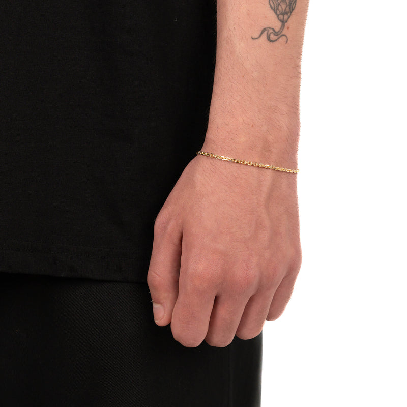 PEA CHAIN BRACELET 925 SILVER 18 CARAT GOLD PLATED 2,80MM