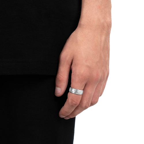 ROSE RING 925 SILVER RHODIUM PLATED - IDENTIM®
