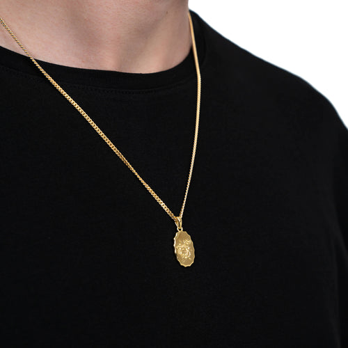 ROSE NECKLACE 925 SILVER 18 CARAT GOLD PLATED - IDENTIM®