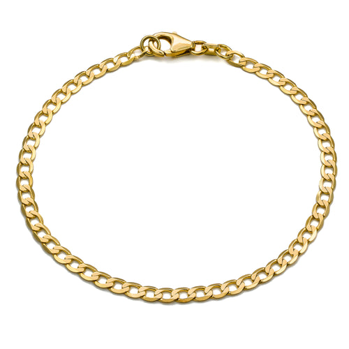 CURB CHAIN BRACELET GOLD BRACELET 3,20MM 333 GOLD - IDENTIM®