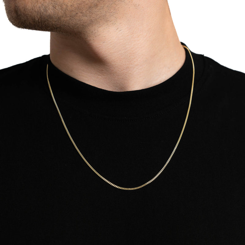 Curb chain gold chain 585 gold 1,80mm