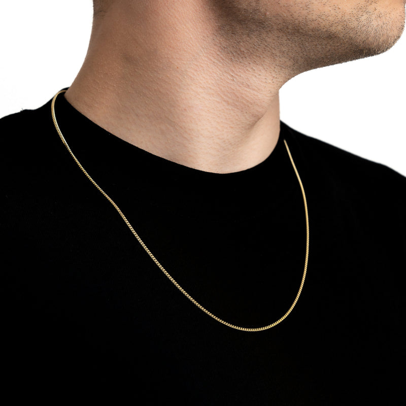 Curb chain gold chain 333 gold 1,80mm
