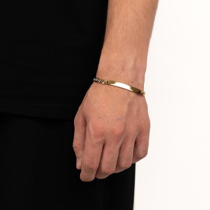Engraving bracelet Engraving plate Tiger's eye ID bracelet