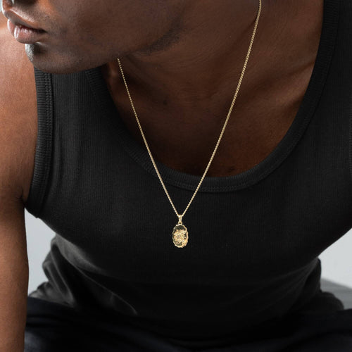 ROSE NECKLACE 925 SILVER 18 CARAT GOLD PLATED - IDENTIM®