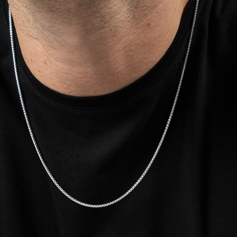 Venetian necklace 925 silver rhodium-plated 2.00mm