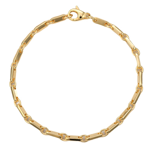 PLATE GOLD BRACELET 3,00MM 585 GOLD - IDENTIM®
