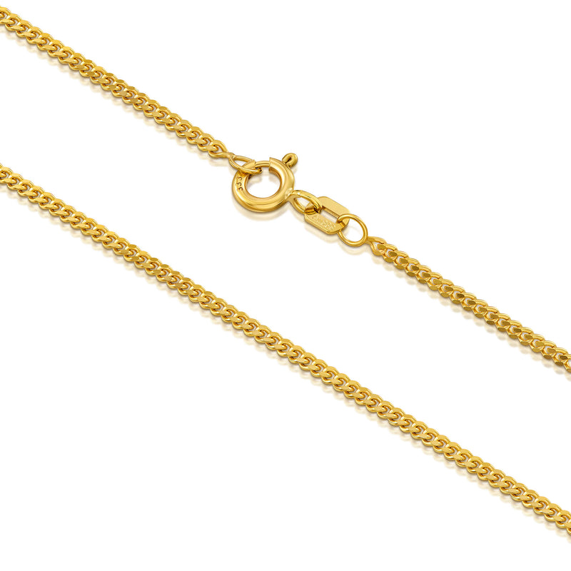 Curb chain gold chain 333 gold 1,80mm