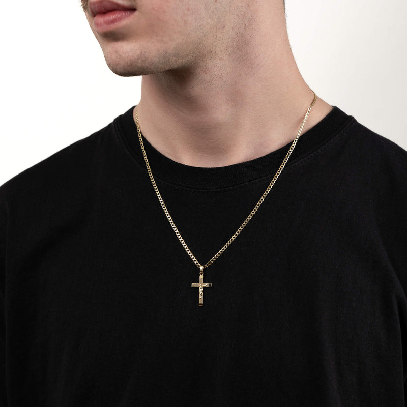 CROSS CRUCIFIX NECKLACE 333 GOLD