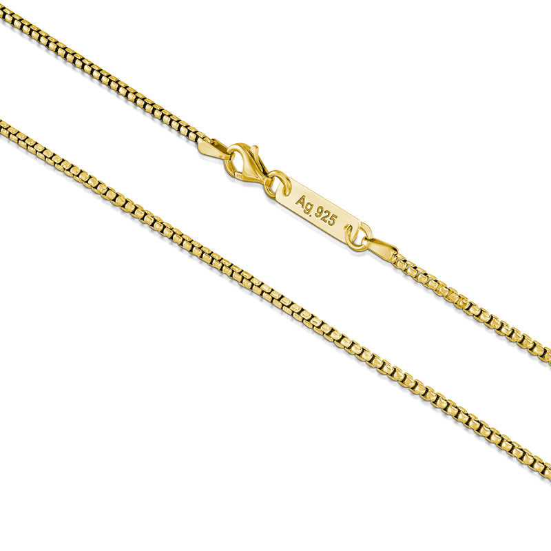 Venetian chain bracelet 925 silver 18k gold-plated 2.00mm