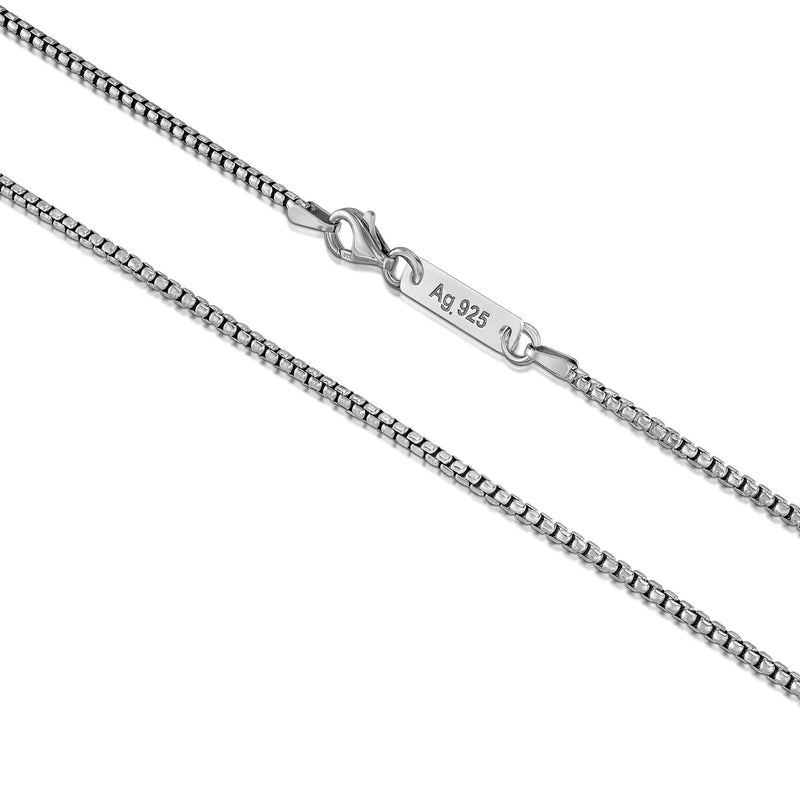 Venetian necklace 925 silver rhodium-plated 2.00mm