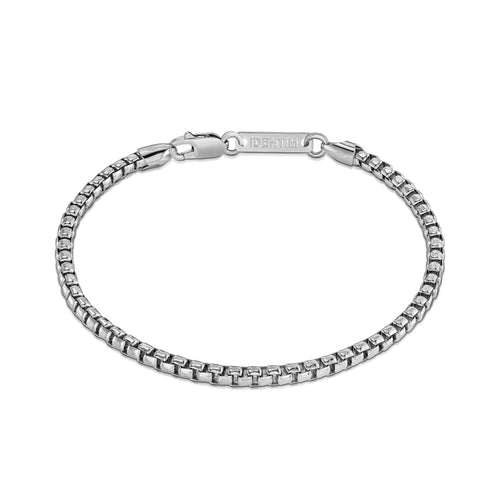 VENETIAN NECKLACE BOX 925 SILVER RHODIUM PLATED 3,30MM - IDENTIM®