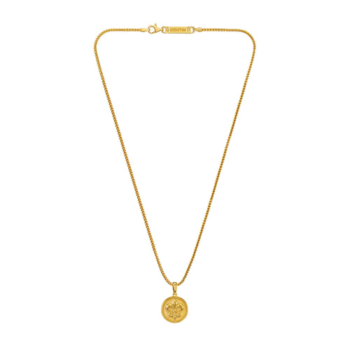 LILY NECKLACE 925 SILVER 18 CARAT GOLD PLATED - IDENTIM®