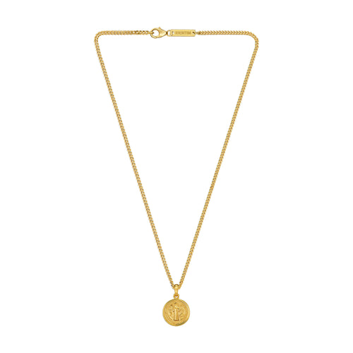 BENEDICTUS NECKLACE 925 SILVER 18 CARAT GOLD PLATED - IDENTIM®