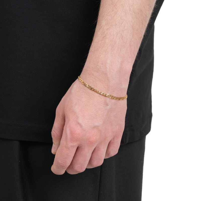 CURB CHAIN BRACELET GOLD BRACELET 4,00MM 333 GOLD