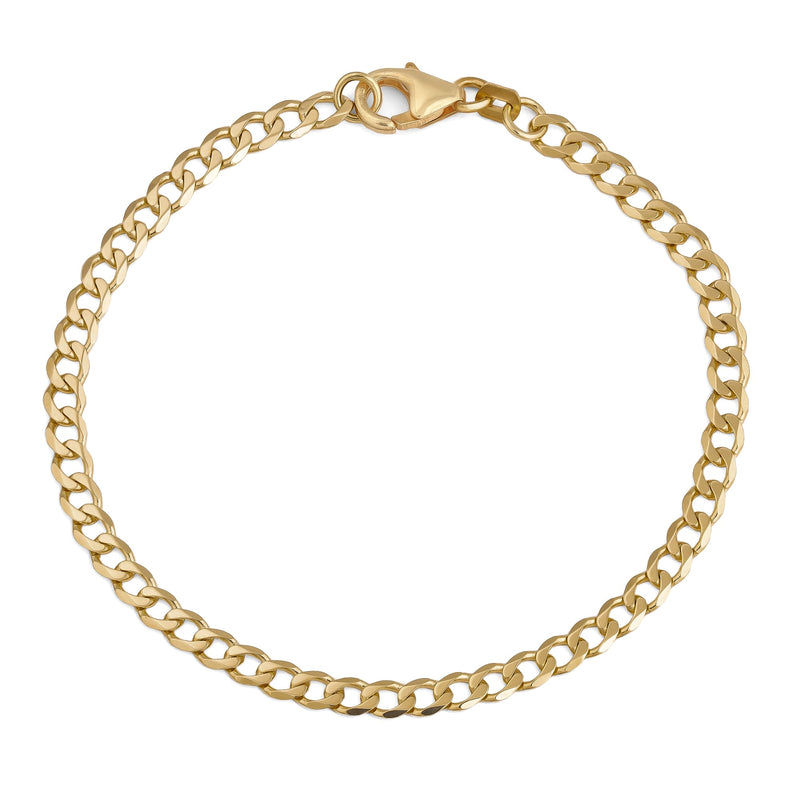 CURB CHAIN BRACELET GOLD BRACELET 4,00MM 333 GOLD