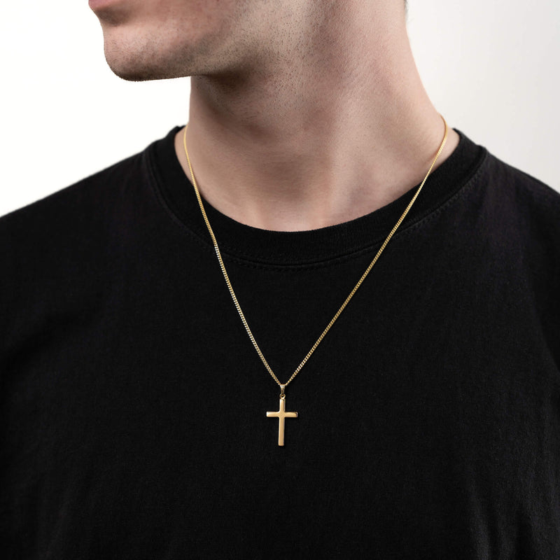 CROSS SOLID NECKLACE 333 GOLD