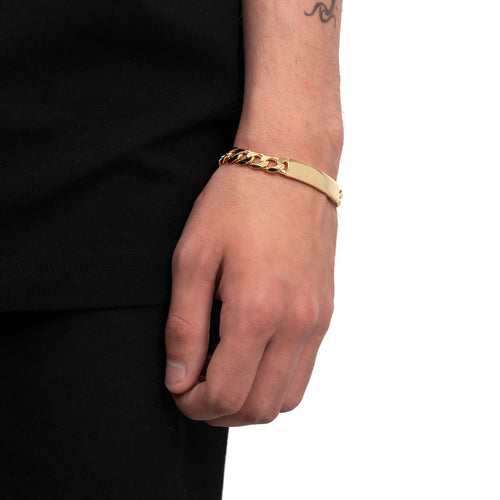 ID BRACELET ARMOR 925 SILVER 18 CARAT GOLD PLATED - IDENTIM®