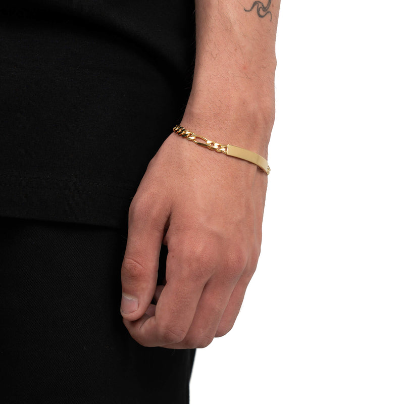 Engraving bracelet Engraving plate Figaro ID bracelet