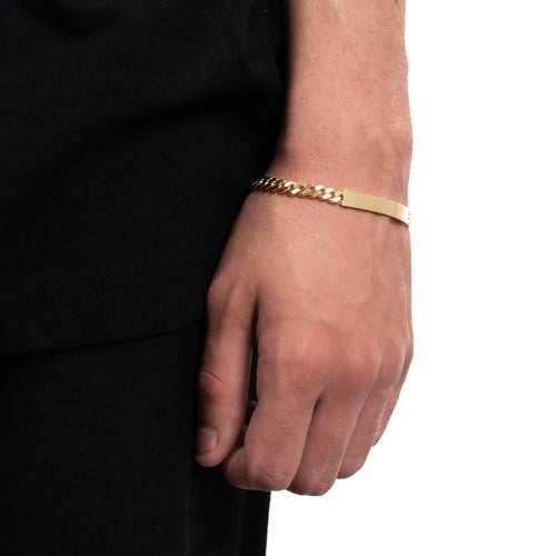 ID BRACELET ARMOR 925 SILVER 18 CARAT GOLD PLATED - IDENTIM®