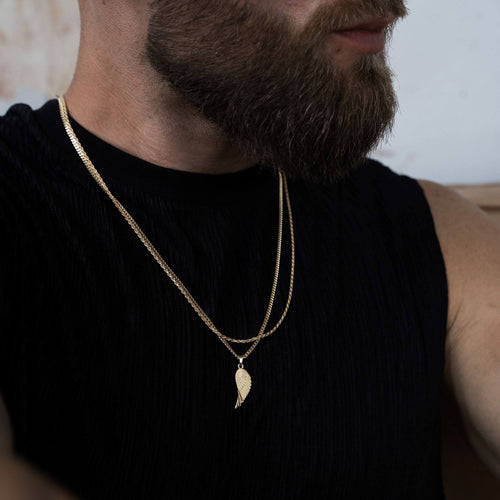 WING NECKLACE 925 SILVER 18 CARAT GOLD PLATED - IDENTIM®