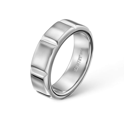 TRAPEZE RING 925 SILVER RHODIUM-PLATED - IDENTIM®