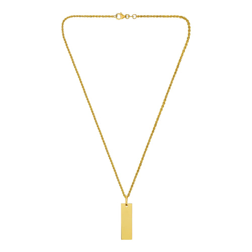 ENGRAVING PLATE STRETCH NECKLACE 585 GOLD - IDENTIM®