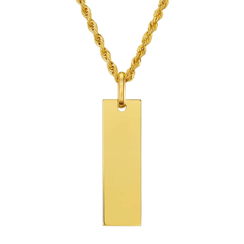 ENGRAVING PLATE STRETCH NECKLACE 585 GOLD - IDENTIM®