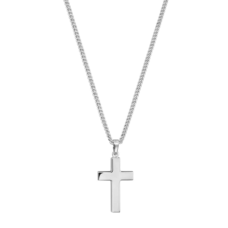 CROSS NECKLACE 925 SILVER RHODIUM PLATED