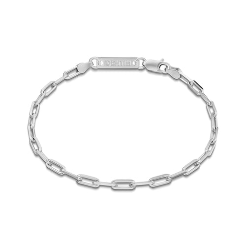 PAPERCLIP BRACELET 925 SILVER RHODIUM-PLATED - IDENTIM®