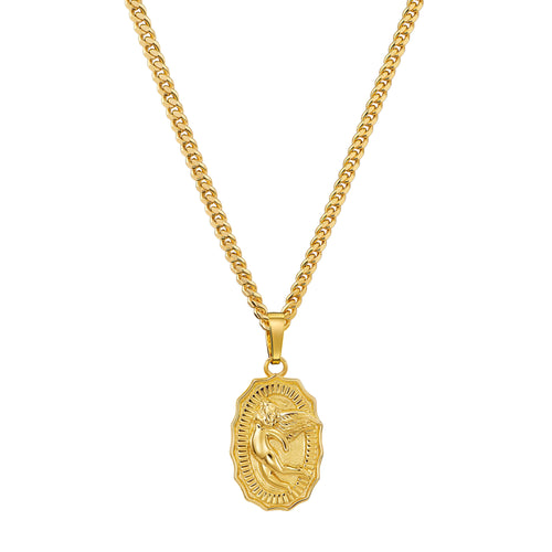 ANGEL NECKLACE 925 SILVER 18 CARAT GOLD PLATED - IDENTIM®