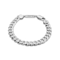 CURB CHAIN BRACELET 925 SILVER RHODIUM PLATED 7,80MM - IDENTIM®