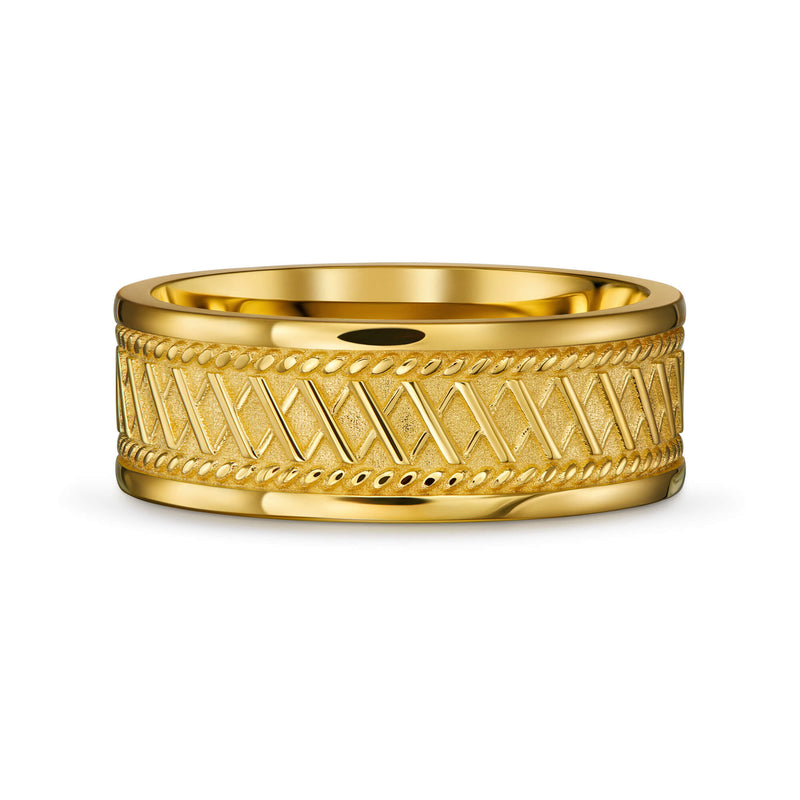 BOLD X RING 925 SILVER 18 CARAT GOLD PLATED
