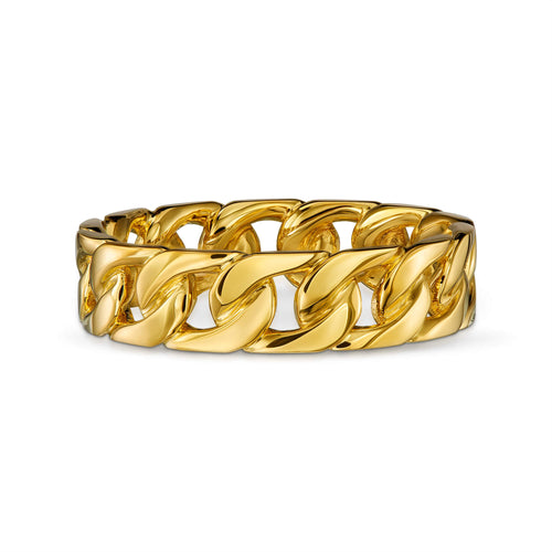 CUBAN/ARMOR RING 925 SILVER 18 CARAT GOLD PLATED - IDENTIM®