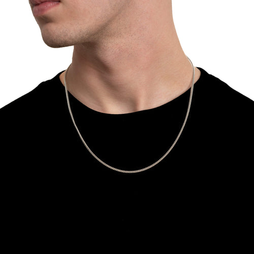 FRANCO CHAIN GOLD CHAIN 2.00MM 750 WHITE GOLD - IDENTIM®