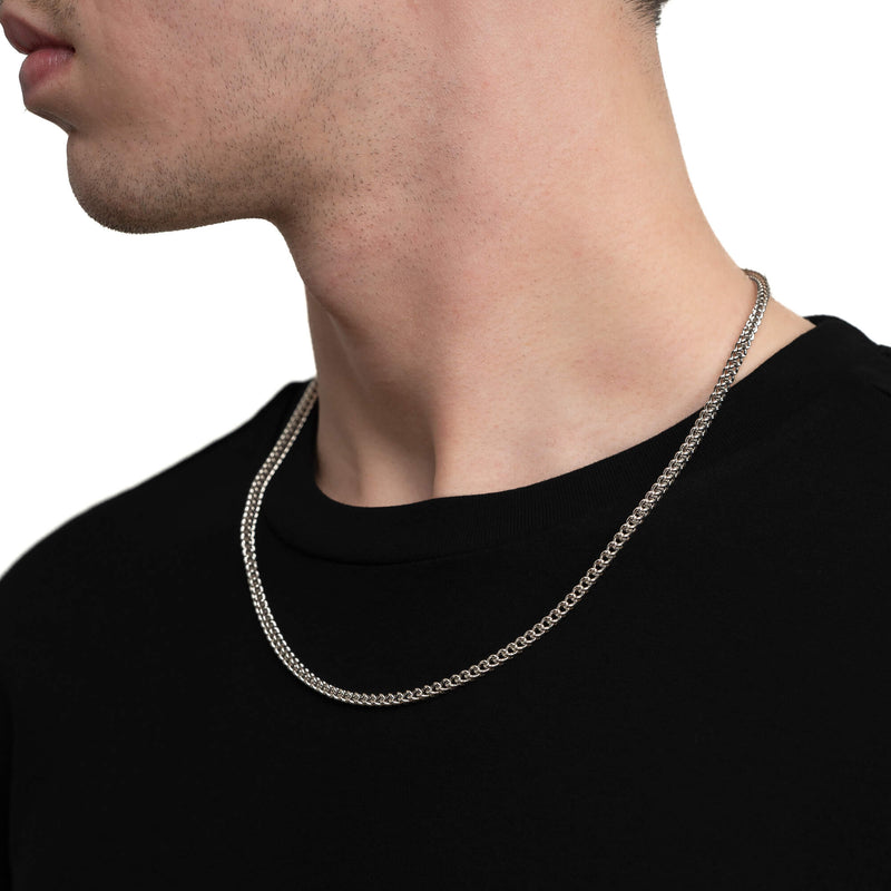 FRANCO CHAIN GOLD CHAIN 3.50MM 585 WHITE GOLD