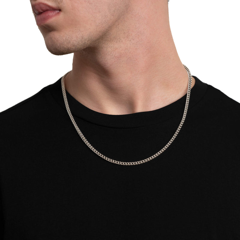 FRANCO CHAIN GOLD CHAIN 3.50MM 585 WHITE GOLD